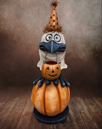 Image 1 of  Lil' Ghostie Crow (Orange Hat)