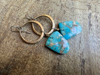 Image 10 of Peaces of Luanda * Sediment Jasper brass earrings / n48