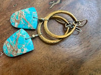 Image 18 of Peaces of Luanda * Sediment Jasper brass earrings / n48