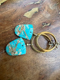 Image 19 of Peaces of Luanda * Sediment Jasper brass earrings / n48