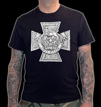 FIRST ATTACK 'Victoria Cross' T-shirt (WHITE on BLACK)