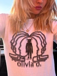 Image 3 of White  Olivia O. Head Outline & Monster T-Shirts