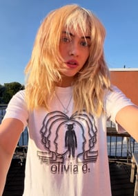 Image 5 of White  Olivia O. Head Outline & Monster T-Shirts
