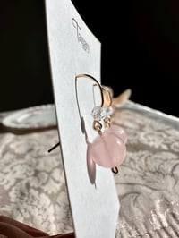 Image 1 of Pretty Rose Quartz Earrings, 14k Gold-Filled