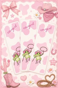 Cowgirl Frog Bookmark