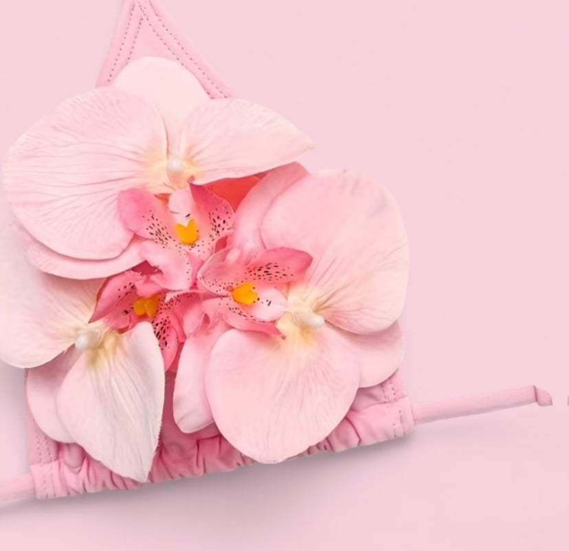 Image of Pink floral bikini set