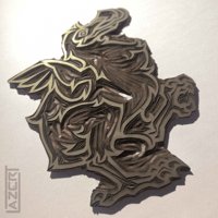 Image 4 of Heraldic Dodo - Multicolor Linocut Prints
