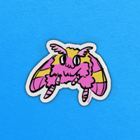 Image 1 of  Rosy Maple Moth Doodle Sticker