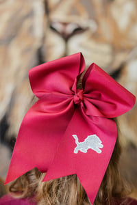 Image 2 of Maroon Leaping Lion Bow