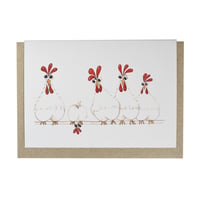 Image 1 of Australian made greeting card - Cheeky chooks