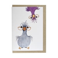 Image 1 of Australian made greeting card - Quirky birds