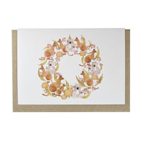 Image 1 of Australian made greeting card - Australian animal wreath