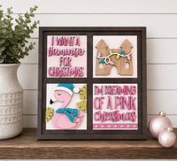 Image 2 of Pink Flamingo Christmas Interchangeable Insert Collection