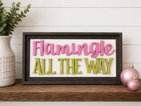 Image 4 of Pink Flamingo Christmas Interchangeable Insert Collection