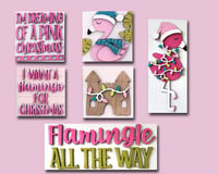 Image 5 of Pink Flamingo Christmas Interchangeable Insert Collection
