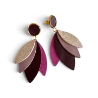 Image 1 of Boucles d'oreilles , modèle MIA, Bordeaux Rose 