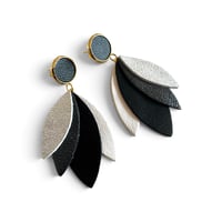 Image 1 of Boucles d'oreilles , modèle MIA, Noir