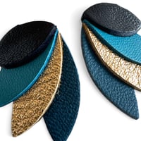 Image 3 of Boucles d'oreilles puces , modèle SALLY,  Bleu