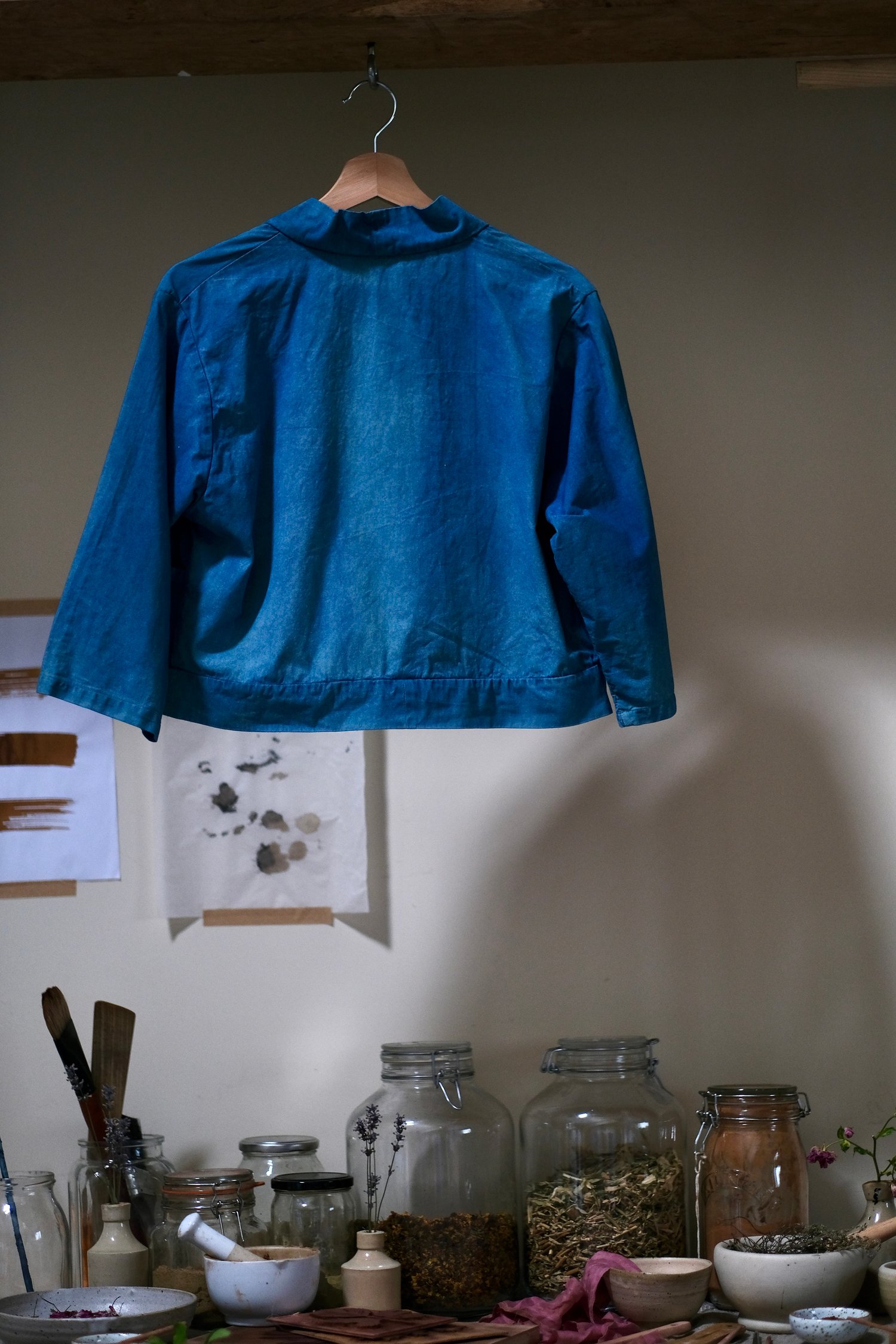 Image of Indigo Workwear Jacket - Deep blue