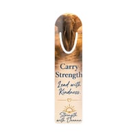 Image 1 of Carry Strength™ Inspirational Metal Bookmark | Strength with Deanna