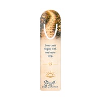 Image 1 of One Brave Step™ Inspirational Metal Bookmark | Strength with Deanna
