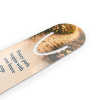 Image 2 of One Brave Step™ Inspirational Metal Bookmark | Strength with Deanna