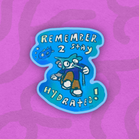 Image 1 of Stay Hydrated Ocean Doodle Sticker