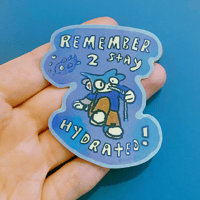 Image 2 of Stay Hydrated Ocean Doodle Sticker