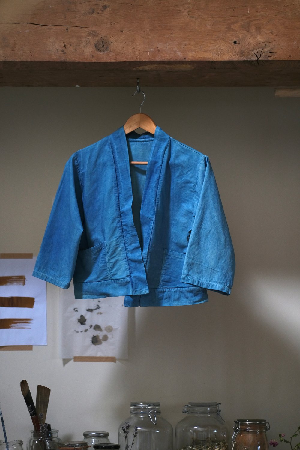 Image of Indigo Workwear Jacket - Mid blue