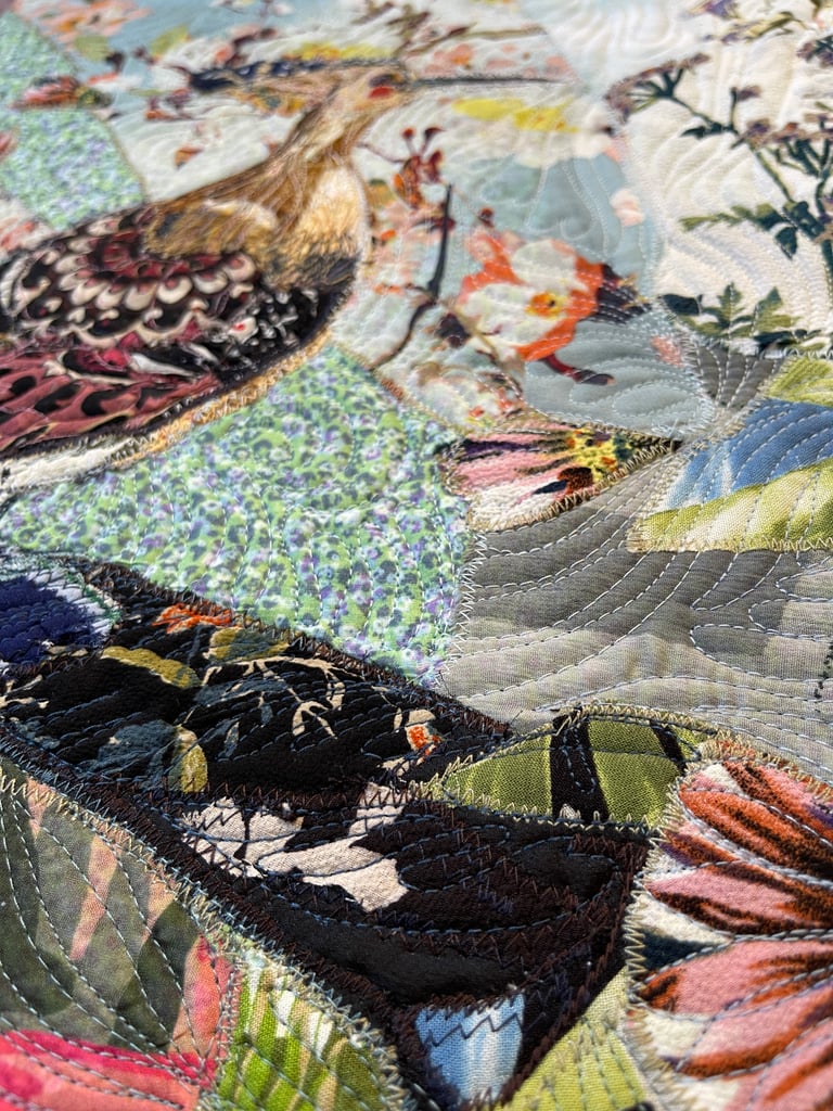 'Amidst the Blooming Holiday' - Birdy wall art for bird-lovers,  53x38cm Image 7