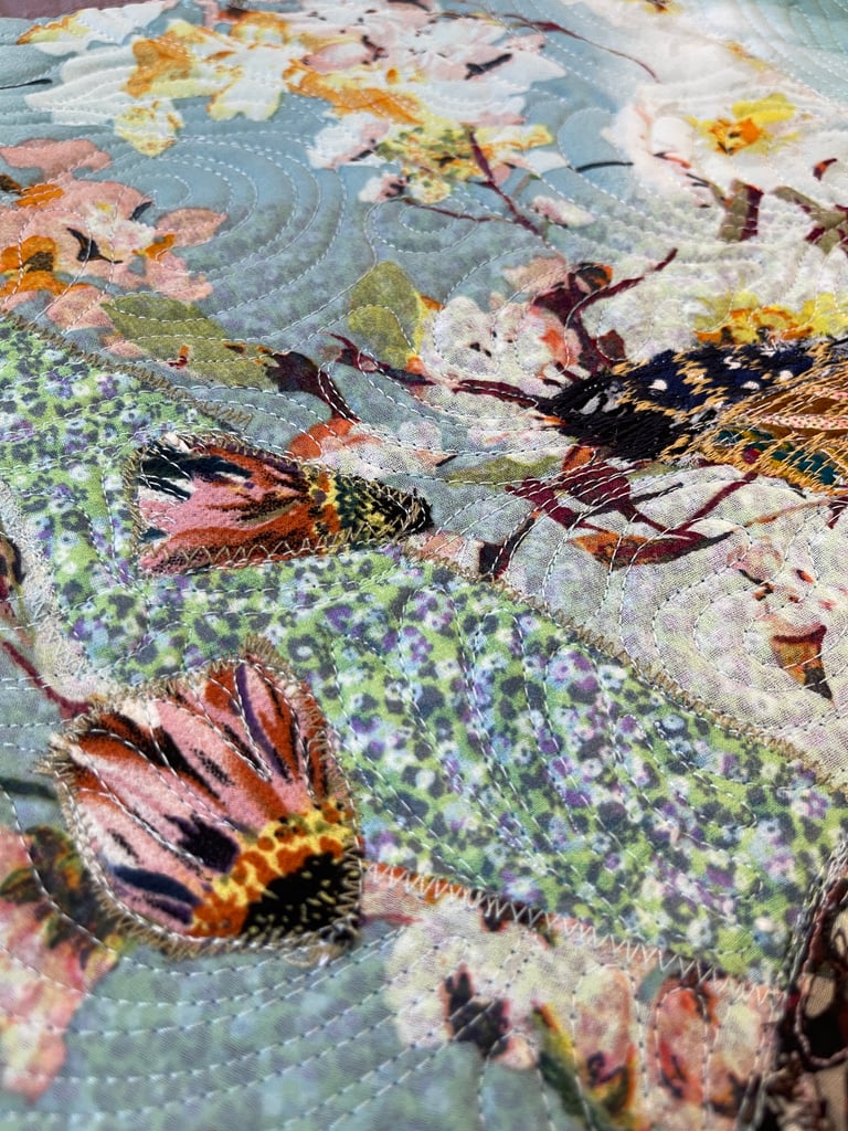 'Amidst the Blooming Holiday' - Birdy wall art for bird-lovers,  53x38cm Image 8