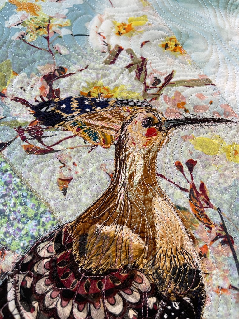 'Amidst the Blooming Holiday' - Birdy wall art for bird-lovers,  53x38cm Image 10