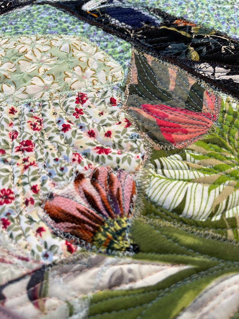 'Amidst the Blooming Holiday' - Birdy wall art for bird-lovers,  53x38cm Image 14
