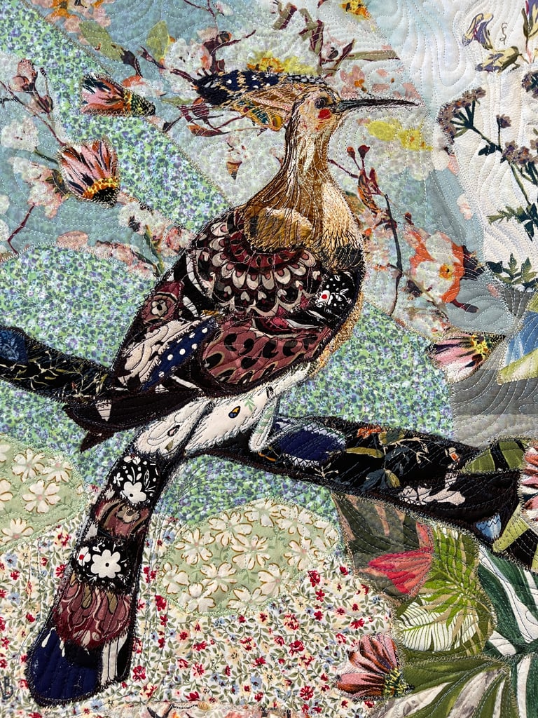 'Amidst the Blooming Holiday' - Birdy wall art for bird-lovers,  53x38cm Image 16