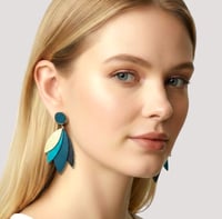 Image 3 of Boucles d'oreilles , modèle MIA, Bordeaux Rose 