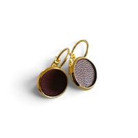 Image 1 of Boucles d'oreilles dormeuses , modèle EVA, Bordeaux