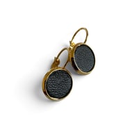 Image 1 of Boucles d'oreilles dormeuses , modèle EVA, Noir