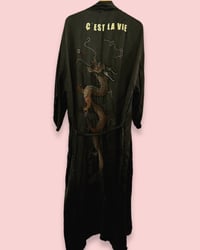 Image 3 of 🪩VINTAGE HAND-DYED SILK DRAGON KIMONO • IBIZA • ONE SIZE