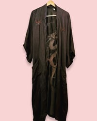 Image 4 of 🪩VINTAGE HAND-DYED SILK DRAGON KIMONO • IBIZA • ONE SIZE