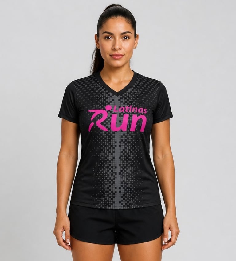 Pre-Sale Latinas Run Black Pixel Top - Ships  September
