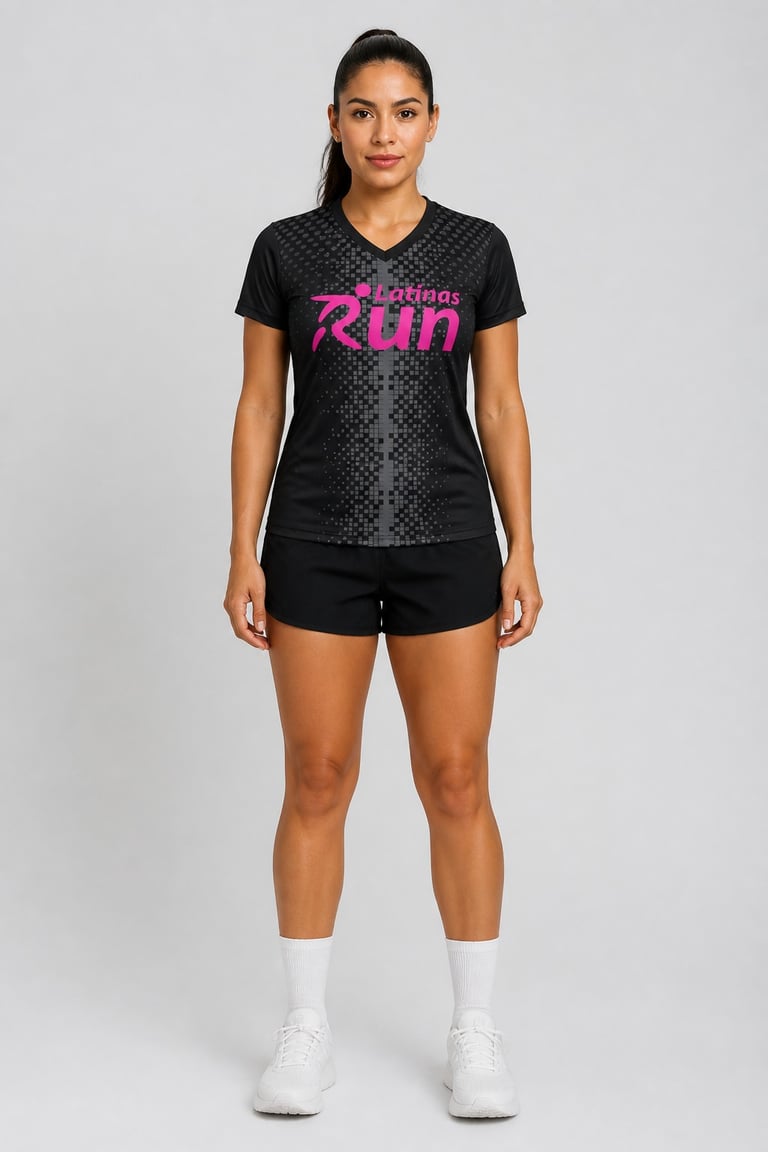 Pre-Sale Latinas Run Black Pixel Top - Ships  September Image 5