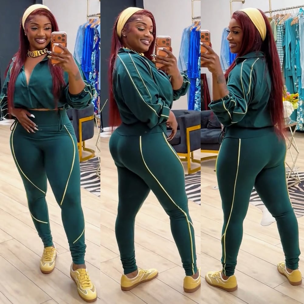 Image of JAMIE SET-green & yellow 