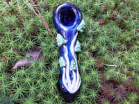 Image 1 of Green and White Mushroom Cluster Glass Bowl