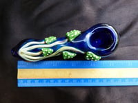 Image 2 of Green and White Mushroom Cluster Glass Bowl