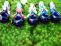 Image 5 of Green and White Mushroom Cluster Glass Bowl