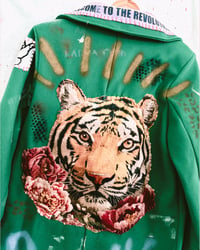 Image 1 of 💄VINTAGE HANDMADE TIGER COAT • UPCYCLED ART COAT • IBIZA • ONE SIZE