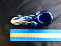 Image 2 of Trippy Blue Mushroom Cluster Glass Bowl