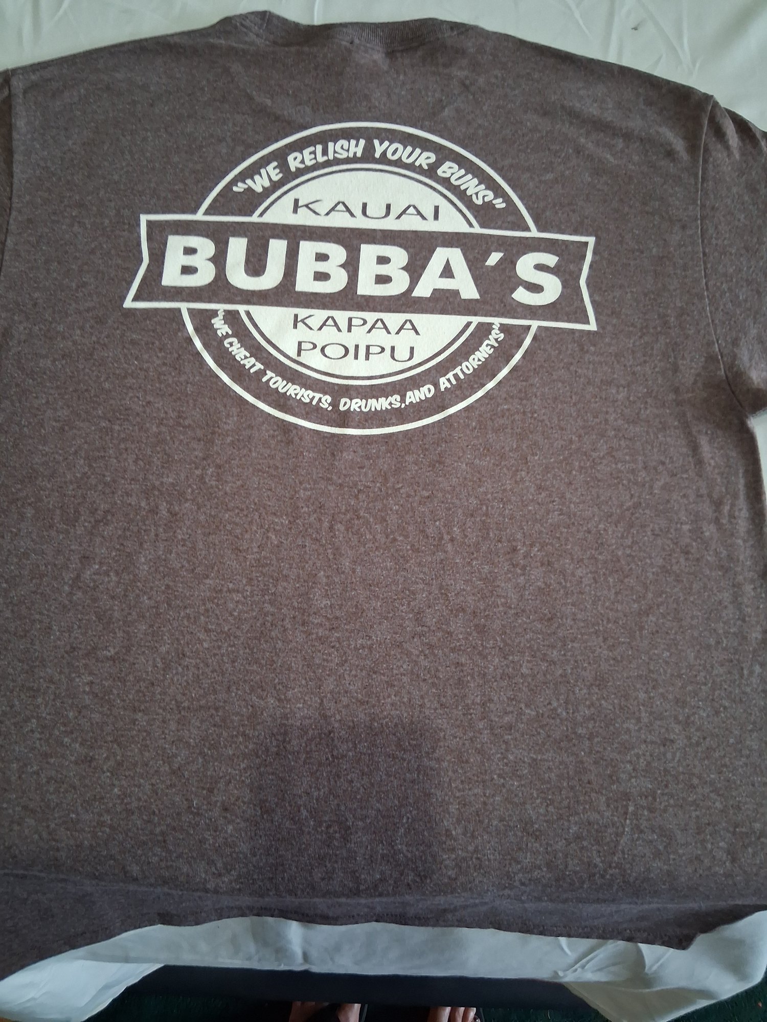 Image of Bubba's Heather Brown Target Tee