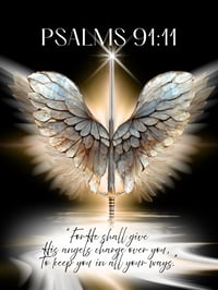 Psalm 91:11 Wall Poster (Angels)