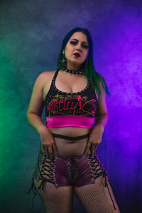 Image 13 of S/M Purple Micro Shorts